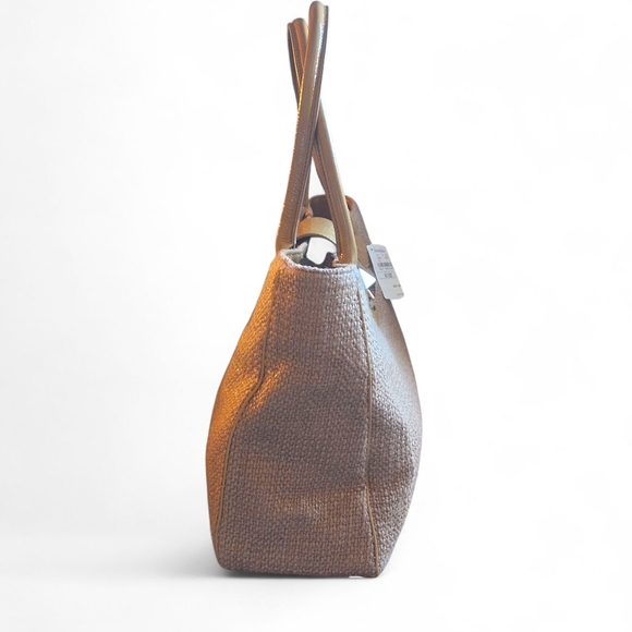 Kate Spade Doris Tweed Patent Leather Turnlock Tote - Picture 8 of 16